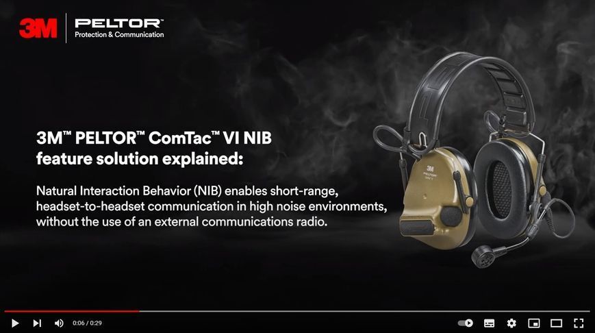 Тактичні активні навушники військові 3M&trade; PELTOR&trade; ComTac&trade; VI, NIB Headset, NATO wired, Green (MT20H682FB-86N), вертикальні з 1 аудіовиходом J11 (NATO) 7100168800 фото