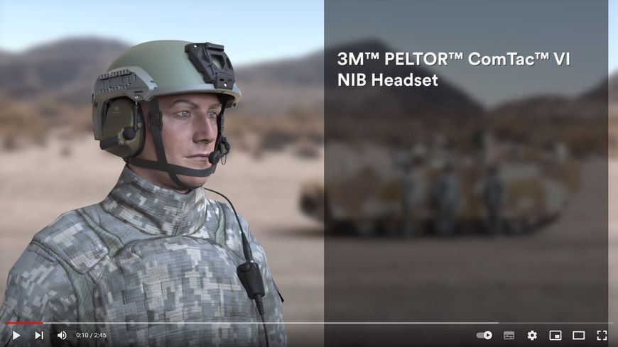 Тактичні активні навушники військові 3M&trade; PELTOR&trade; ComTac&trade; VI, NIB Headset, NATO wired, Green (MT20H682FB-86N), вертикальні з 1 аудіовиходом J11 (NATO) 7100168800 фото