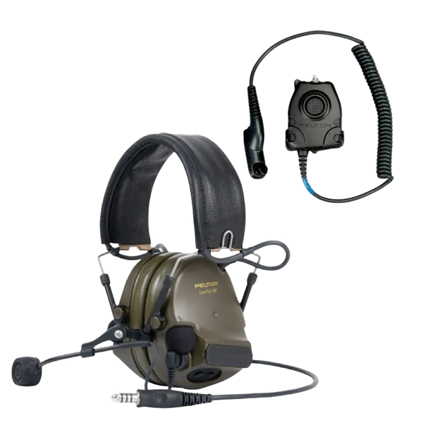 Комплект: Тактические наушники 3M ComTac XPI PELTOR и адаптер PTT для радиостанций Motorola C7100035866 фото